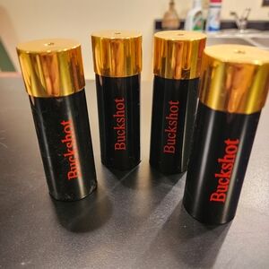 Barbuzzo Buckshot Black and Gold Shot Glass Set